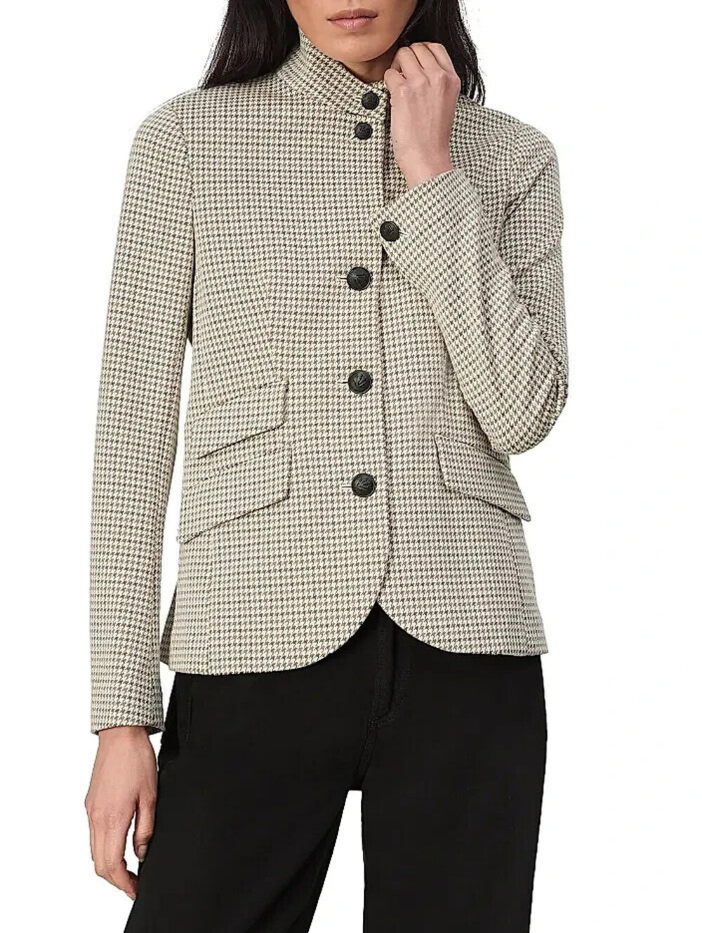 NEW,  Rag and Bone Slade Plaid Stand-Collar Blazer in Multicolor Size 6 #SJ2385 - Picture 2 of 10